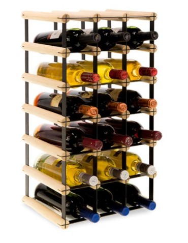 Regały - Stojak na 18 Butelek Szklanych/ PET — RW-8/ 3x6 — Surowy - product 5