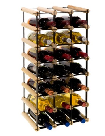 Regały - Stojak na 21 Butelek Szklanych/ PET — RW-8/ 3x7 — Surowy - produkt 5