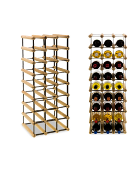 Stojak na 24 Butelki Szklane/ PET — RW-8/ 3x8 — Surowy