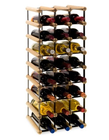 Regały - Stojak na 24 Butelki Szklane/ PET — RW-8/ 3x8 — Surowy - product 5