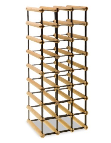 Regały - Stojak na 24 Butelki Szklane/ PET — RW-8/ 3x8 — Surowy - product 6