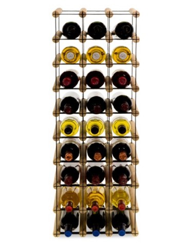 Regały - Stojak na 27 Butelek Szklanych/ PET — RW-8/ 3x9 — Surowy - product 3