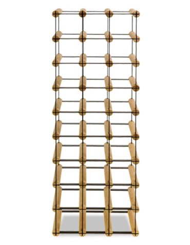 Regały - Stojak na 27 Butelek Szklanych/ PET — RW-8/ 3x9 — Surowy - product 4