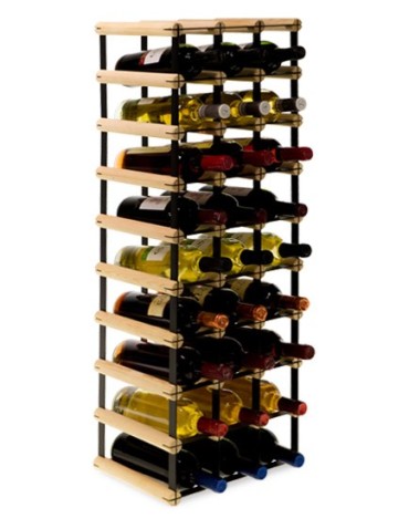 Regały - Stojak na 27 Butelek Szklanych/ PET — RW-8/ 3x9 — Surowy - product 5