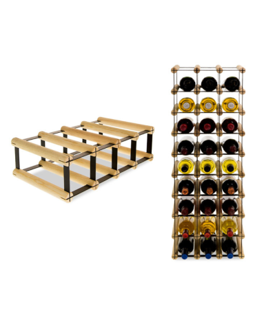 Stojak na 4 Butelki Szklane/ PET — RW-8/ 4x1 — Surowy