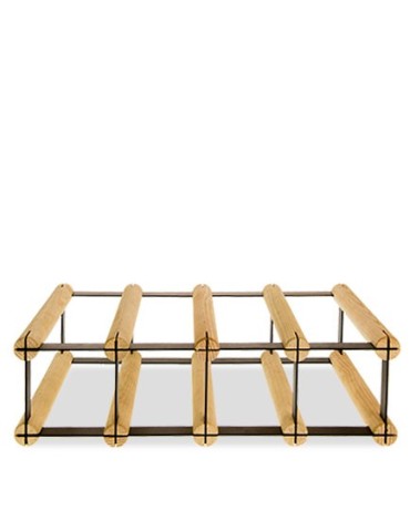 Regały - Stojak na 4 Butelki Szklane/ PET — RW-8/ 4x1 — Surowy - product 4