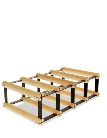 Regały - Stojak na 4 Butelki Szklane/ PET — RW-8/ 4x1 — Surowy - product 6