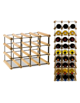 Stojak na 12 Butelek Szklanych/ PET — RW-8/ 4x3 — Surowy