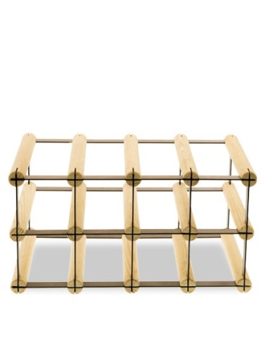 Regały - Stojak na 8 Butelek Szklanych/ PET — RW-8/ 4x2 — Surowy - product 4