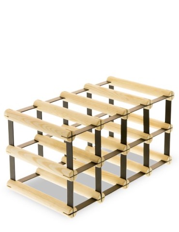 Regały - Stojak na 8 Butelek Szklanych/ PET — RW-8/ 4x2 — Surowy - product 5