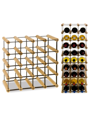 Stojak na 16 Butelek Szklanych/ PET — RW-8/ 4x4 — Surowy