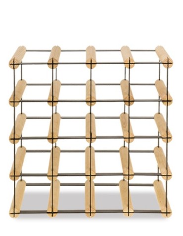 Regały - Stojak na 16 Butelek Szklanych/ PET — RW-8/ 4x4 — Surowy - product 4