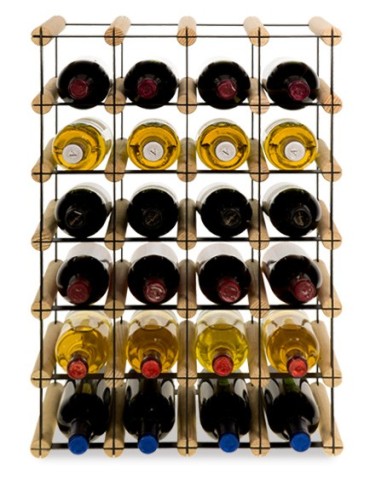 Regały - Stojak na 24 Butelki Szklane/ PET — RW-8/ 4x6 — Surowy - product 3