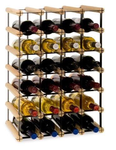 Regały - Stojak na 24 Butelki Szklane/ PET — RW-8/ 4x6 — Surowy - product 5