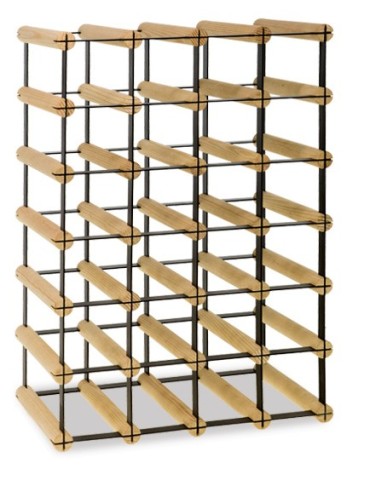 Regały - Stojak na 24 Butelki Szklane/ PET — RW-8/ 4x6 — Surowy - product 6