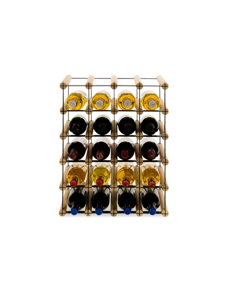 Regały - Stojak na 20 Butelek Szklanych/ PET — RW-8/ 4x5 — Surowy - produkt b2b.wamar.biz 3