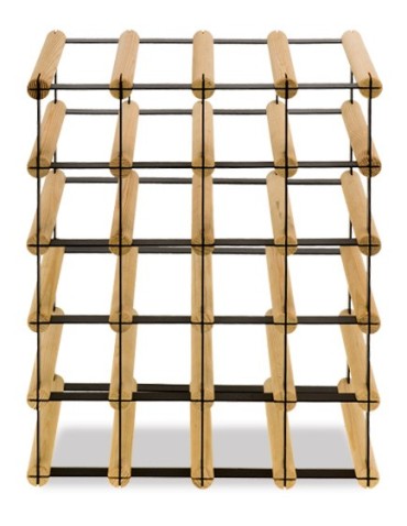 Regały - Stojak na 20 Butelek Szklanych/ PET — RW-8/ 4x5 — Surowy - produkt 4