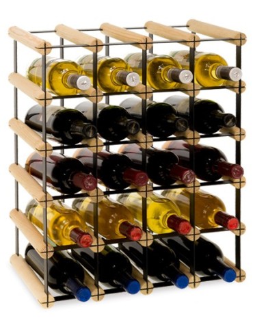 Regały - Stojak na 20 Butelek Szklanych/ PET — RW-8/ 4x5 — Surowy - produkt 5