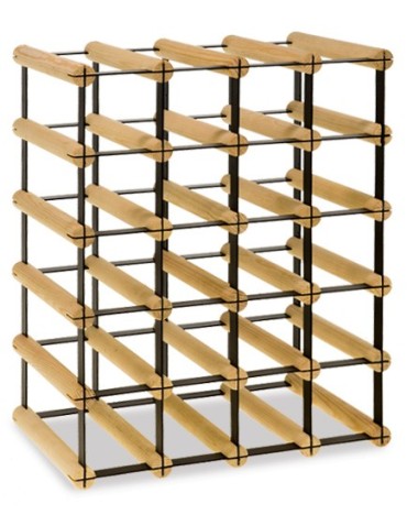 Regały - Stojak na 20 Butelek Szklanych/ PET — RW-8/ 4x5 — Surowy - produkt 6