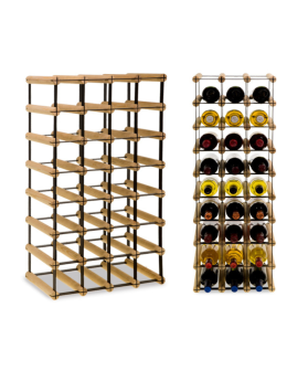 Stojak na 28 Butelek Szklanych/ PET — RW-8/ 4x7 — Surowy