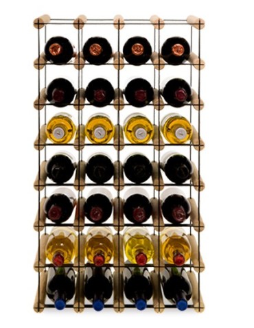 Regały - Stojak na 28 Butelek Szklanych/ PET — RW-8/ 4x7 — Surowy - product 3