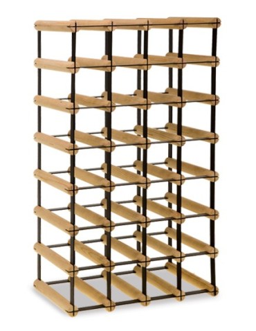 Regały - Stojak na 28 Butelek Szklanych/ PET — RW-8/ 4x7 — Surowy - product 6