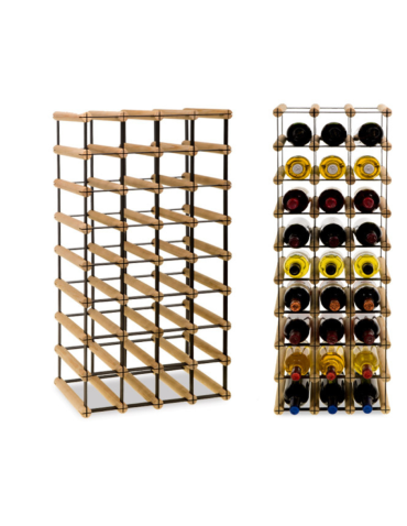 Stojak na 32 Butelki Szklane/ PET — RW-8/ 4x8 — Surowy