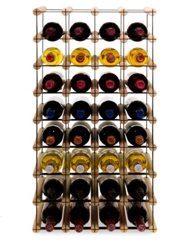 Regały - Stojak na 32 Butelki Szklane/ PET — RW-8/ 4x8 — Surowy - product 3