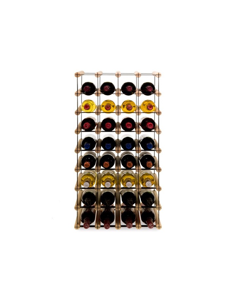 Regały - Stojak na 32 Butelki Szklane/ PET — RW-8/ 4x8 — Surowy - product b2b.wamar.biz 3