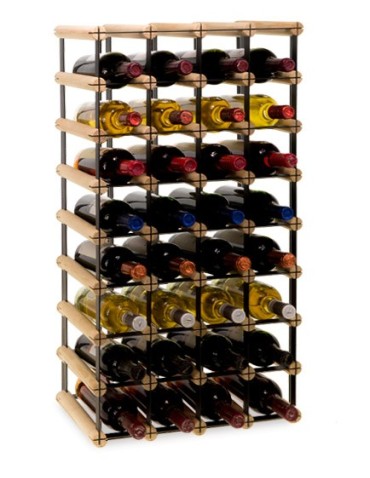 Regały - Stojak na 32 Butelki Szklane/ PET — RW-8/ 4x8 — Surowy - product 5