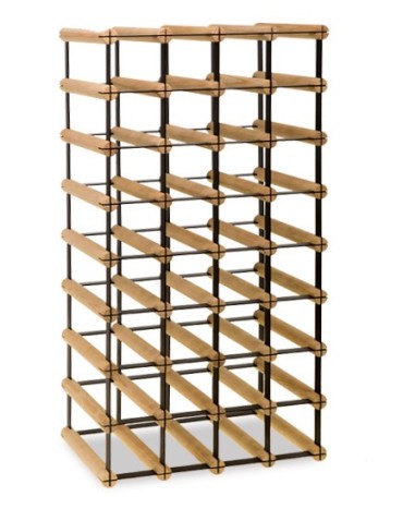 Regały - Stojak na 32 Butelki Szklane/ PET — RW-8/ 4x8 — Surowy - product 6