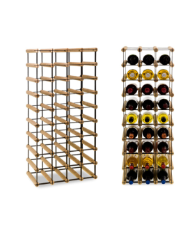 Stojak na 36 Butelek Szklanych/ PET — RW-8/ 4x9 — Surowy