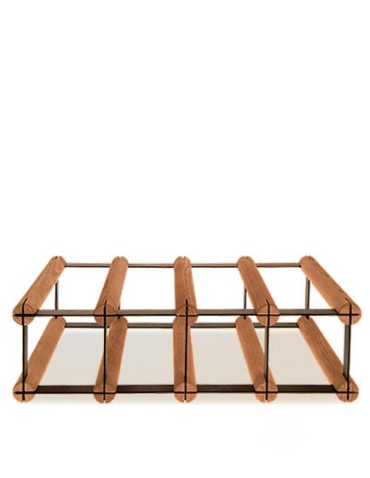 Stojak na 4 Butelki Szklane/ PET — RW-8/ 4x1 — Brązowy - product 2