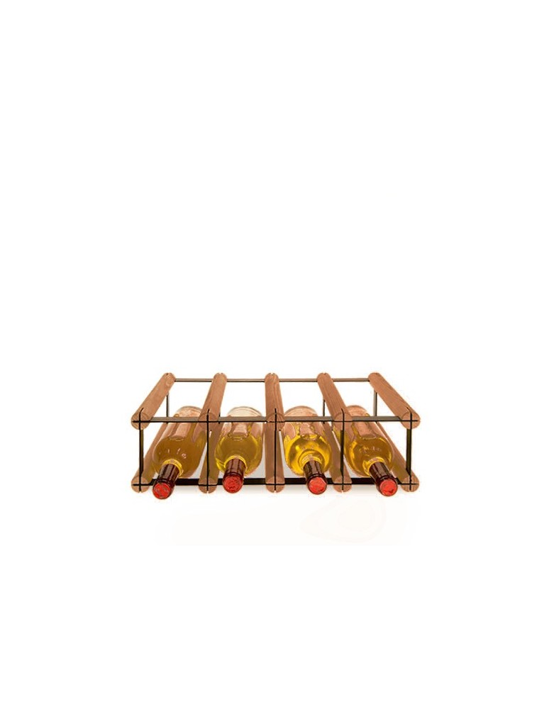 Regały - Stojak na 4 Butelki Szklane/ PET — RW-8/ 4x1 — Brązowy - product b2b.wamar.biz 6