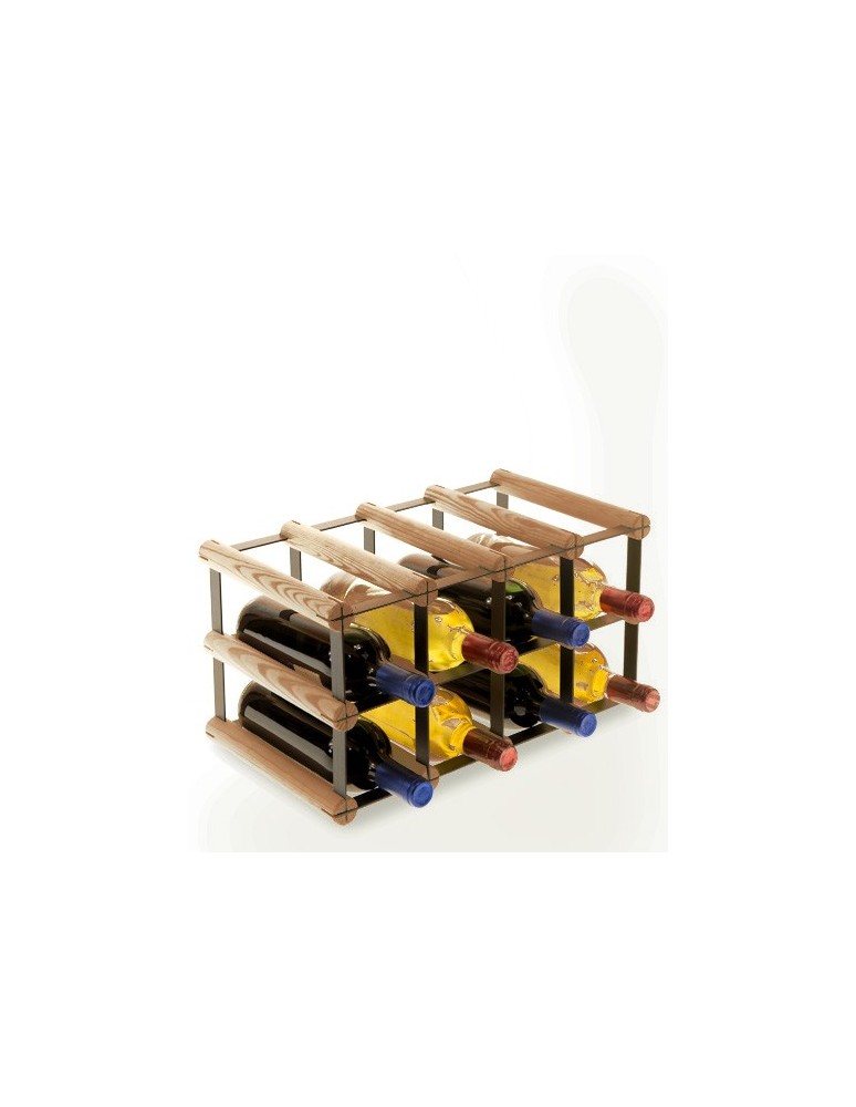 Regały - Stojak na 8 Butelek Szklanych/ PET — RW-8/ 4x2 — Brązowy - product b2b.wamar.biz 5