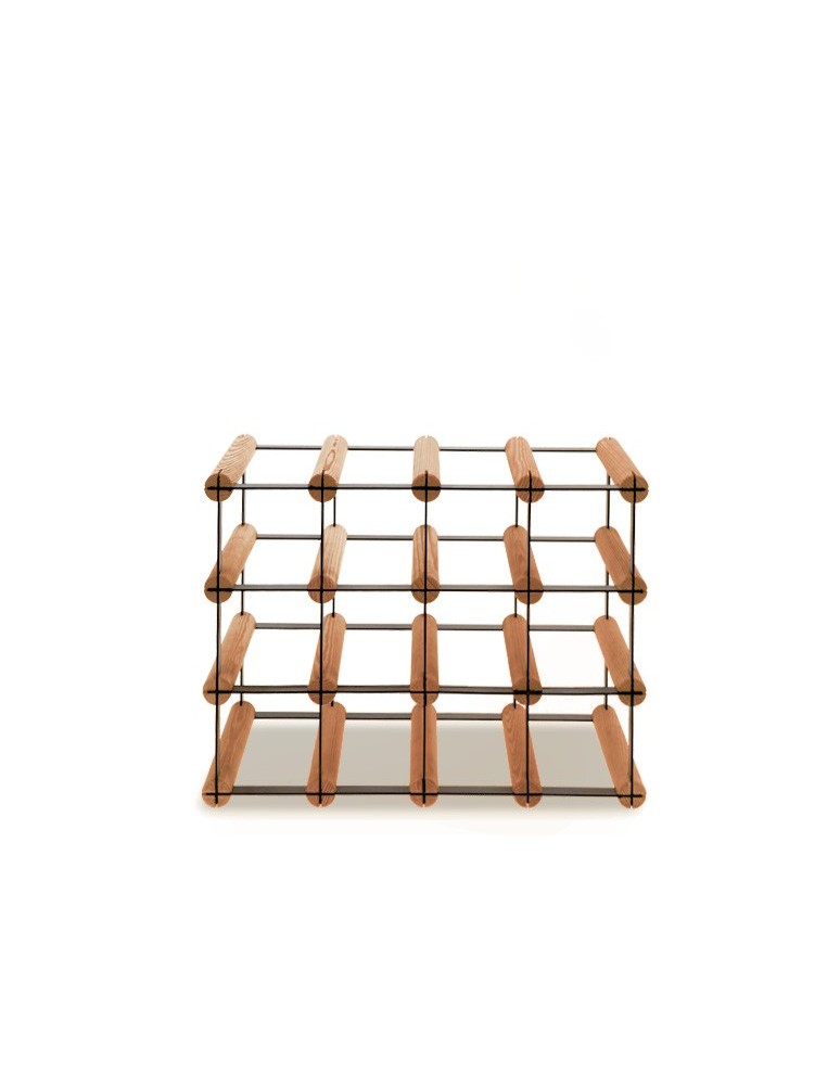 Regały - Stojak na 12 Butelek Szklanych/ PET — RW-8/ 4x3 — Brązowy - product b2b.wamar.biz 1