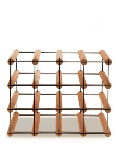 Regały - Stojak na 12 Butelek Szklanych/ PET — RW-8/ 4x3 — Brązowy - product 4