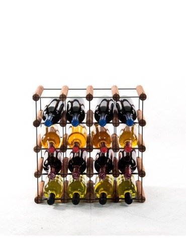 Stojak na 16 Butelek Szklanych/ PET — RW-8/ 4x4 — Brązowy - product 2