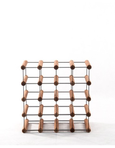 Regały - Stojak na 16 Butelek Szklanych/ PET — RW-8/ 4x4 — Brązowy - product 4