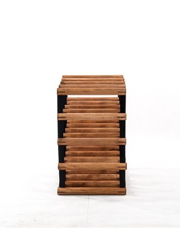 Regały - Stojak na 16 Butelek Szklanych/ PET — RW-8/ 4x4 — Brązowy - product 6