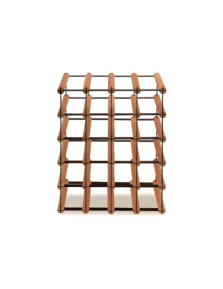 Regały - Stojak na 20 Butelek Szklanych/ PET — RW-8/ 4x5 — Brązowy - product b2b.wamar.biz 3