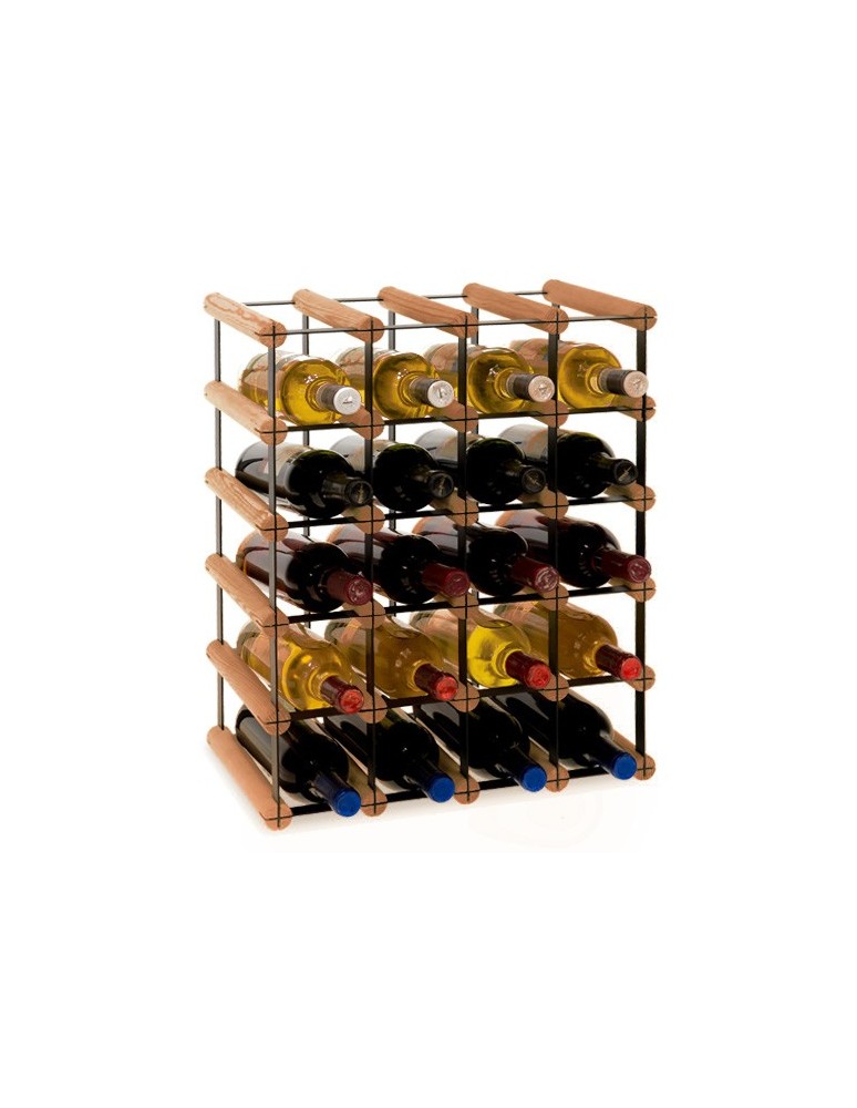 Regały - Stojak na 20 Butelek Szklanych/ PET — RW-8/ 4x5 — Brązowy - product b2b.wamar.biz 4