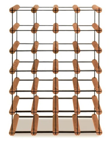 Stojak na 24 Butelki Szklane/ PET — RW-8/ 4x6 — Brązowy - product 2