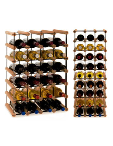 Stojak na 24 Butelki Szklane/ PET — RW-8/ 4x6 — Brązowy