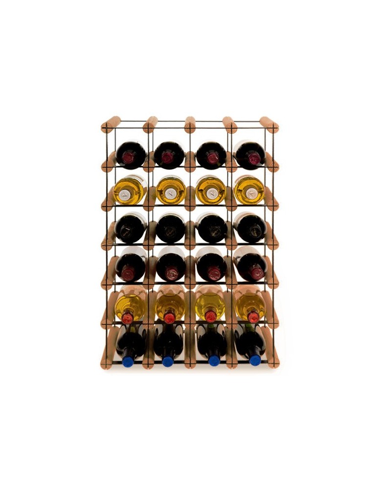 Regały - Stojak na 24 Butelki Szklane/ PET — RW-8/ 4x6 — Brązowy - product b2b.wamar.biz 6