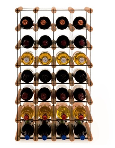 Stojak na 28 Butelek Szklanych/ PET — RW-8/ 4x7 — Brązowy - product 2