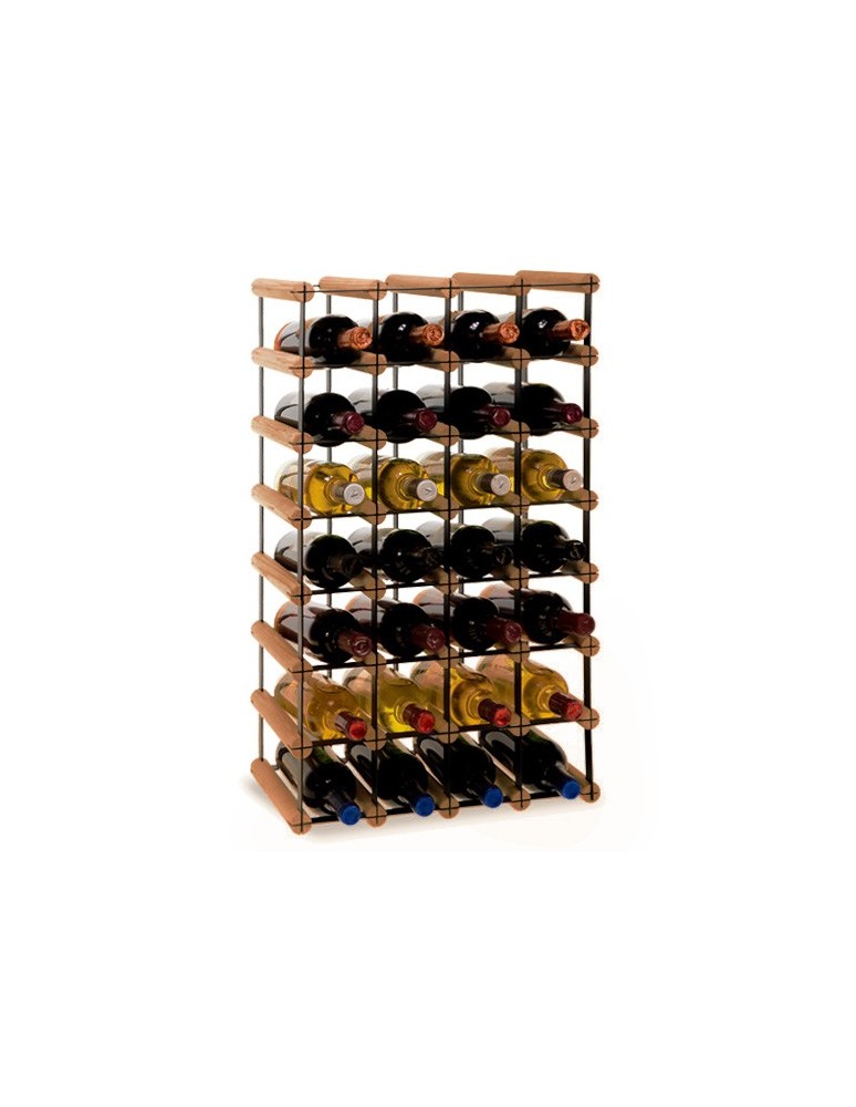 Regały - Stojak na 28 Butelek Szklanych/ PET — RW-8/ 4x7 — Brązowy - product b2b.wamar.biz 4