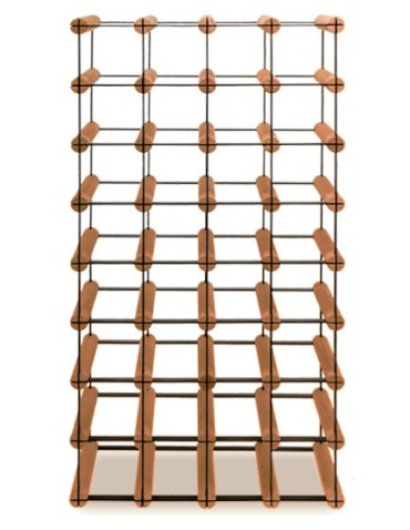 Regały - Stojak na 32 Butelki Szklane/ PET — RW-8/ 4x8 — Brązowy - product 3