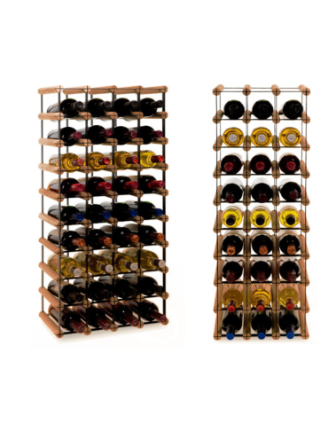 Stojak na 36 Butelek Szklanych/ PET — RW-8/ 4x9 — Brązowy