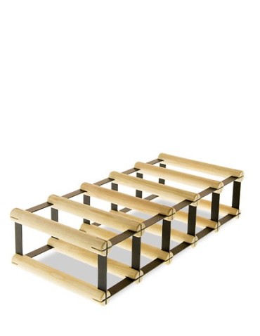 Regały - Stojak na 5 Butelek Szklanych/ PET — RW-8/ 5x1 — Surowy - product 5